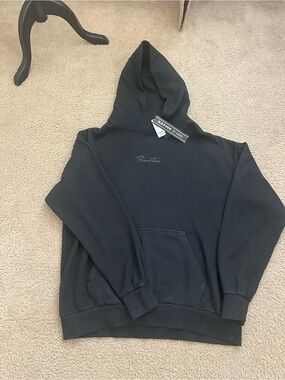 Primitive Black Crewneck Hoodie with Subtle Logo